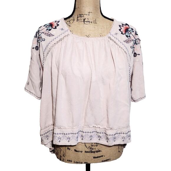 Rose Printed Scented Knotted Hem Tops main image 1
